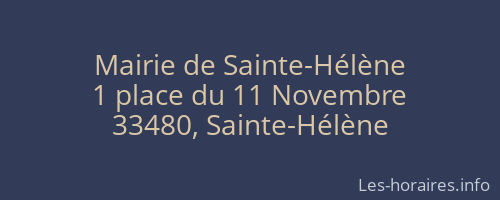Mairie de Sainte-Hélène
