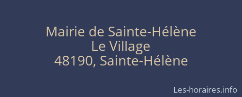 Mairie de Sainte-Hélène