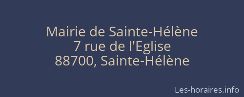 Mairie de Sainte-Hélène