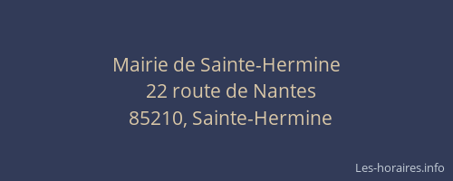 Mairie de Sainte-Hermine
