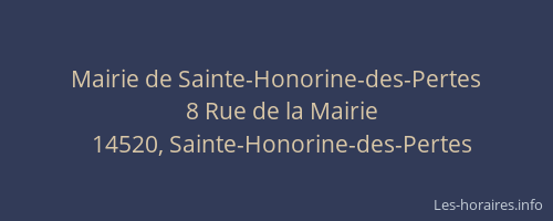 Mairie de Sainte-Honorine-des-Pertes