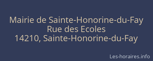 Mairie de Sainte-Honorine-du-Fay