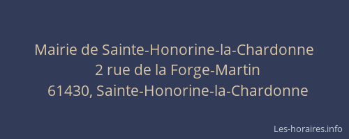 Mairie de Sainte-Honorine-la-Chardonne