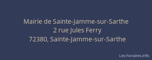 Mairie de Sainte-Jamme-sur-Sarthe