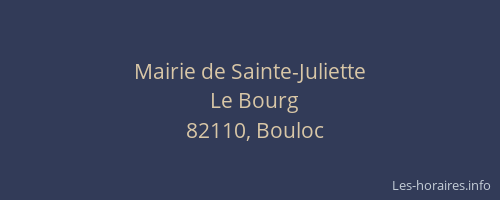 Mairie de Sainte-Juliette