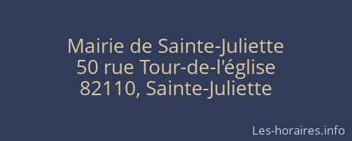 Mairie de Sainte-Juliette