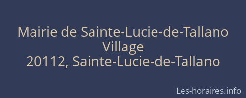 Mairie de Sainte-Lucie-de-Tallano