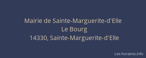 Mairie de Sainte-Marguerite-d'Elle