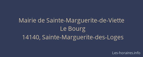 Mairie de Sainte-Marguerite-de-Viette