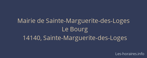 Mairie de Sainte-Marguerite-des-Loges