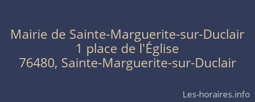 Mairie de Sainte-Marguerite-sur-Duclair