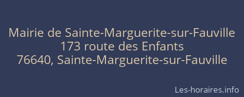 Mairie de Sainte-Marguerite-sur-Fauville