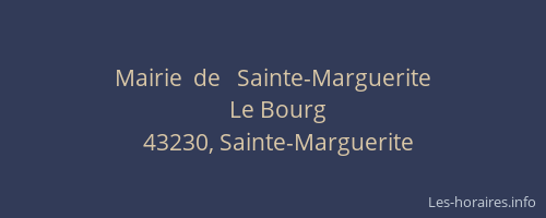 Mairie  de   Sainte-Marguerite