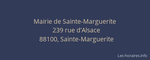 Mairie de Sainte-Marguerite
