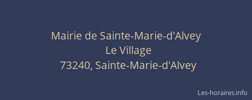 Mairie de Sainte-Marie-d'Alvey