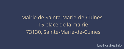 Mairie de Sainte-Marie-de-Cuines