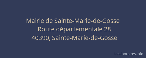 Mairie de Sainte-Marie-de-Gosse