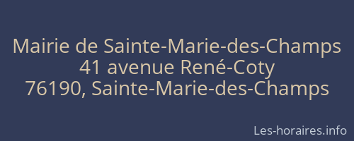 Mairie de Sainte-Marie-des-Champs