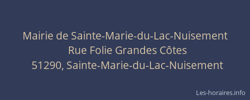 Mairie de Sainte-Marie-du-Lac-Nuisement