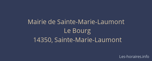 Mairie de Sainte-Marie-Laumont