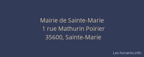 Mairie de Sainte-Marie