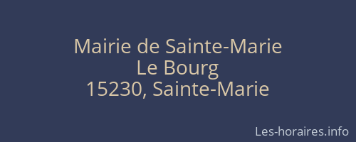 Mairie de Sainte-Marie