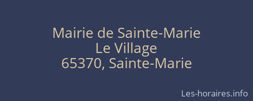 Mairie de Sainte-Marie