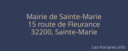 Mairie de Sainte-Marie