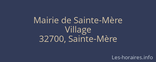 Mairie de Sainte-Mère