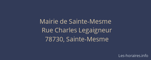 Mairie de Sainte-Mesme