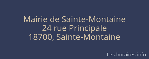 Mairie de Sainte-Montaine