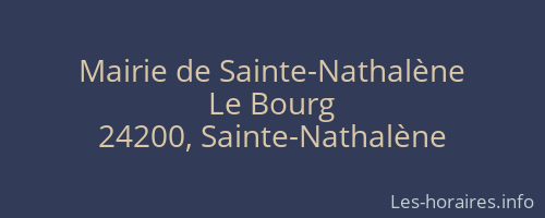 Mairie de Sainte-Nathalène