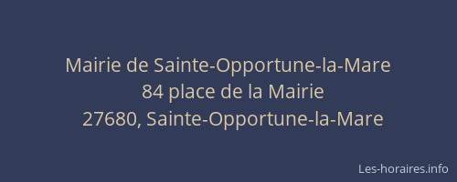 Mairie de Sainte-Opportune-la-Mare