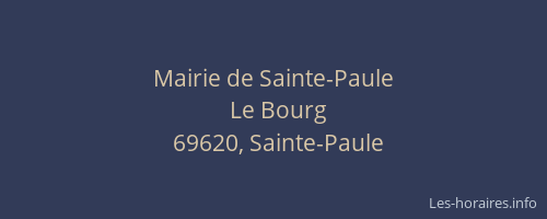 Mairie de Sainte-Paule