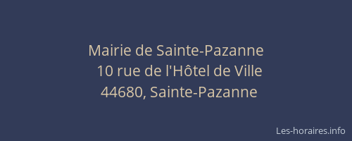 Mairie de Sainte-Pazanne