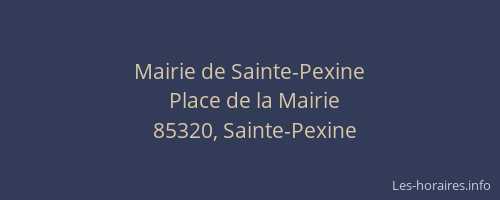 Mairie de Sainte-Pexine
