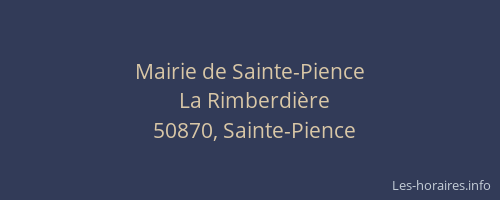 Mairie de Sainte-Pience