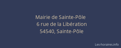 Mairie de Sainte-Pôle