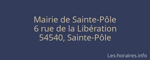 Mairie de Sainte-Pôle