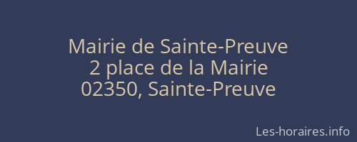 Mairie de Sainte-Preuve