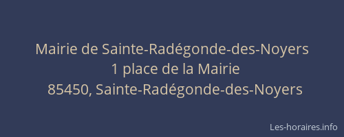 Mairie de Sainte-Radégonde-des-Noyers