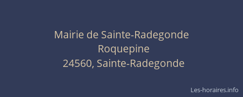Mairie de Sainte-Radegonde