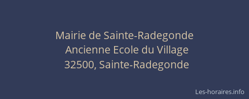 Mairie de Sainte-Radegonde