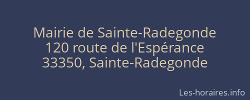 Mairie de Sainte-Radegonde