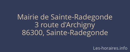 Mairie de Sainte-Radegonde