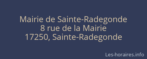 Mairie de Sainte-Radegonde
