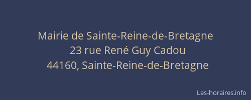 Mairie de Sainte-Reine-de-Bretagne