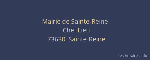 Mairie de Sainte-Reine