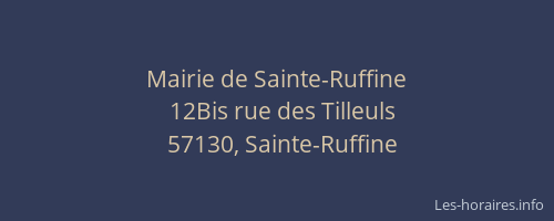 Mairie de Sainte-Ruffine