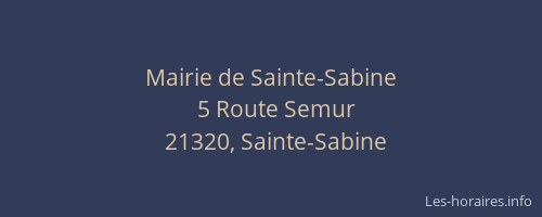 Mairie de Sainte-Sabine